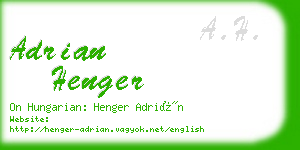 adrian henger business card